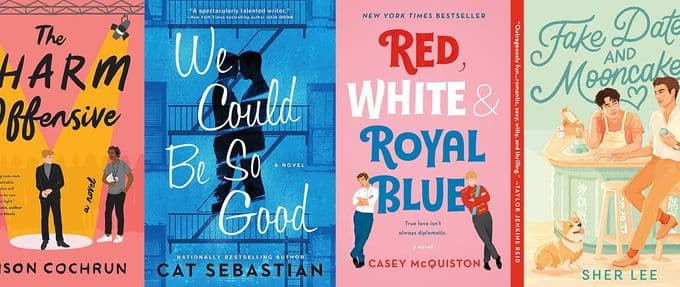 Collage of books like Red, White & Royal Blue
